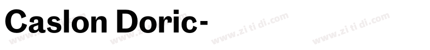 Caslon Doric字体转换